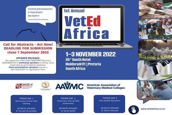 Call for Abstracts – First Annual VetEd Africa Conference - 1-3 November, 2022