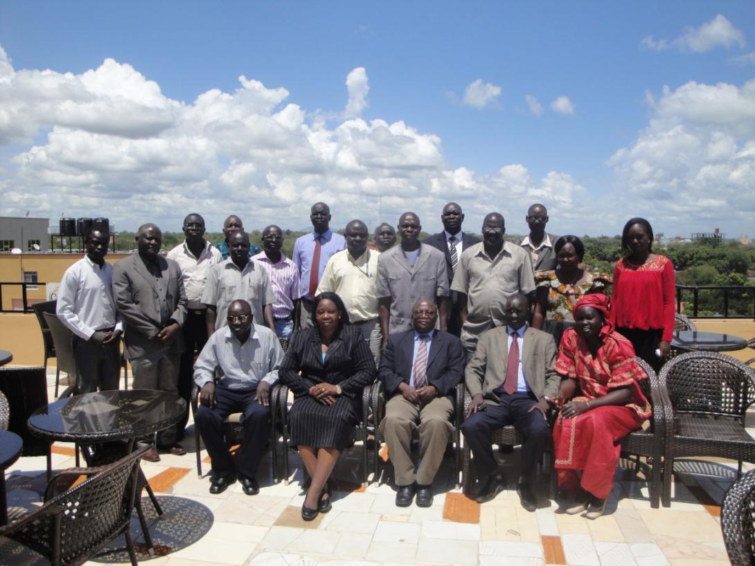 © 2014 AU-IBAR. Participants during the VET-GOV inauguration of the pilot activity in South Sudan on 14th October, at JB Hotel, Juba, South Sudan.