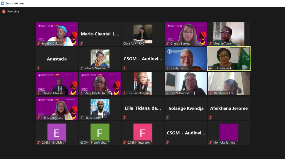 Webinar 8 March 2021: AU, FAO, AWAN, and Lady Agri.