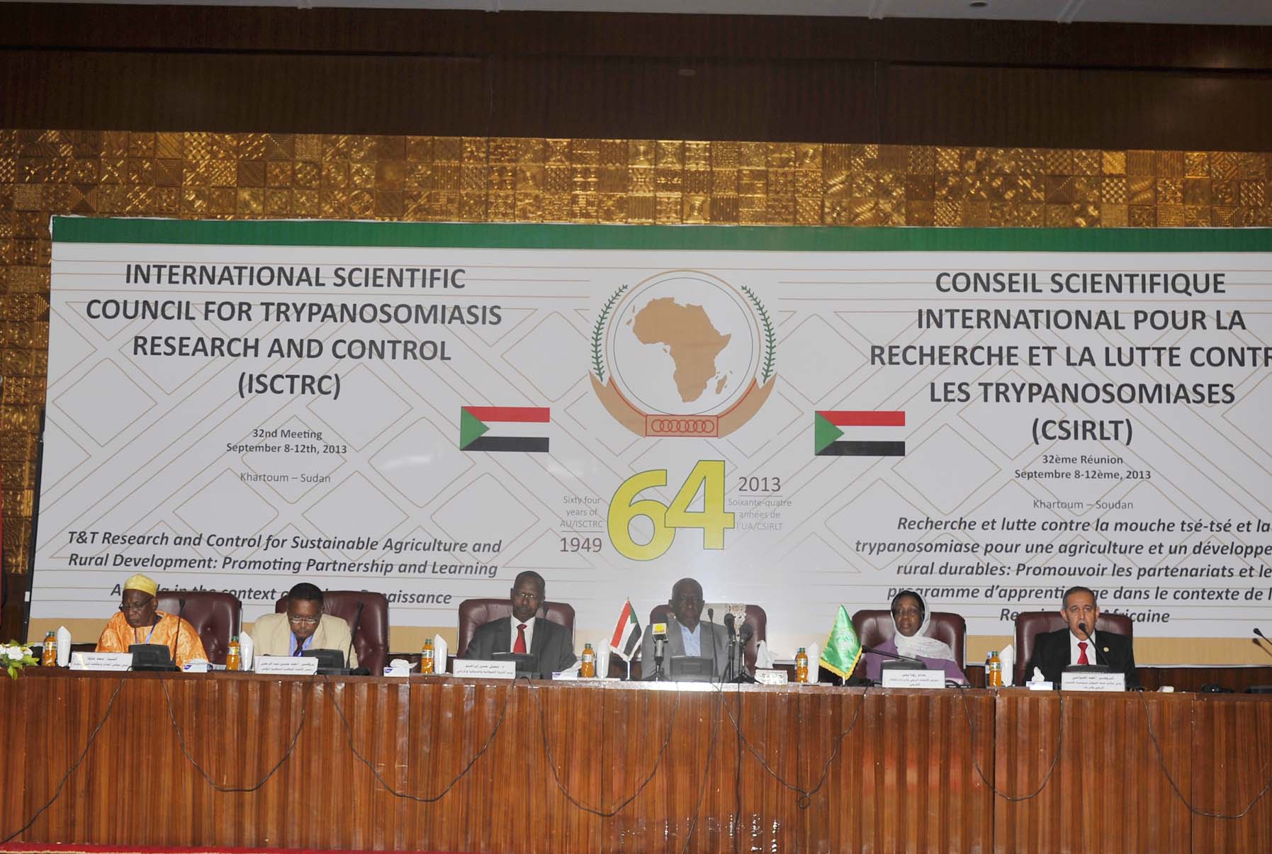  © 2013 AU-IBAR. His Excellency, First Vice President, of The Sudan, Honourable Ali Osman Mohamed Taha while opening the 32nd Conference of the International Scientific Council for Trypanosomiasis Research and Control (ISCTRC) in Khartoum Sudan on 8th September 2013