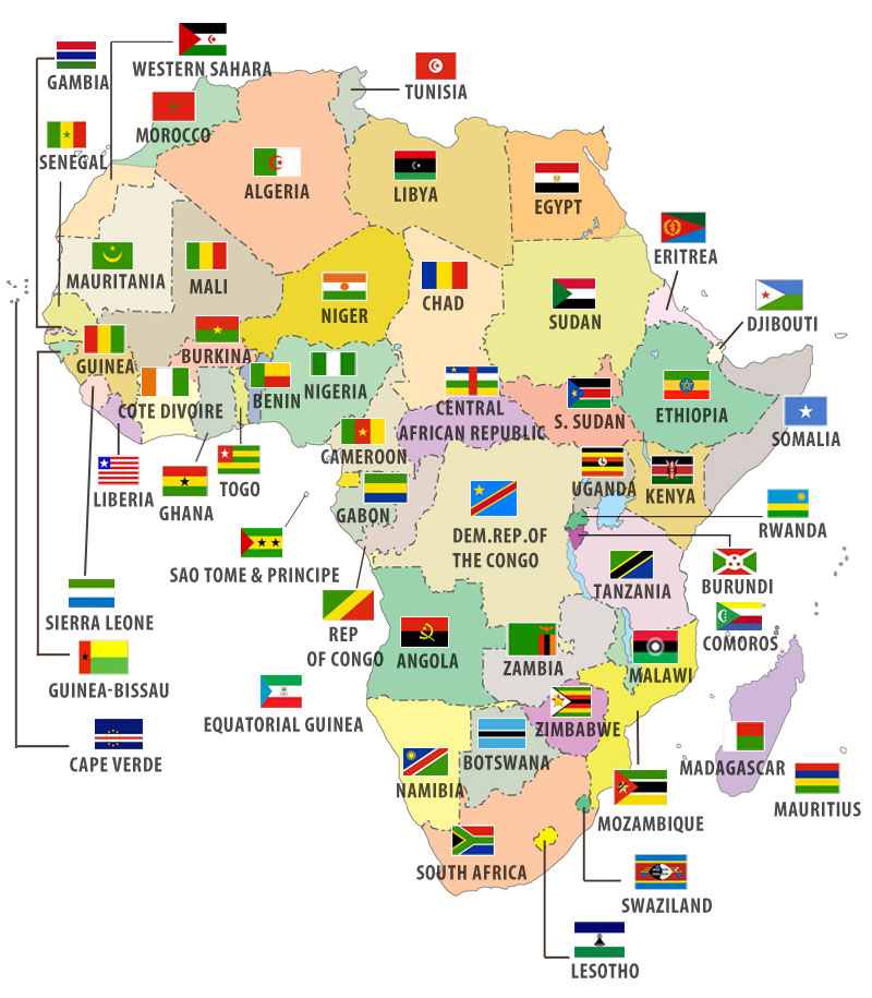 Source : mapsofworld.com | African Countries