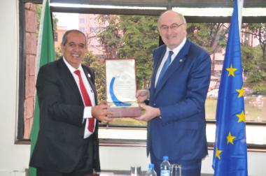 © 2015 AU-IBAR. The Director of AU-IBAR, Professor Ahmed El-Sawalhy and His Excellence, Phil Hogan, the European Union (EU) Commissioner for Agriculture and Rural Development.