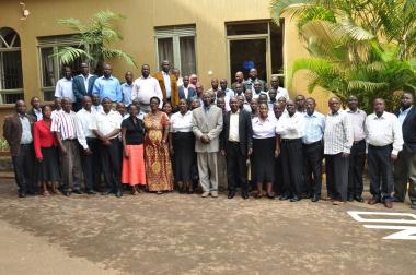 © 2015 AU-IBAR. Participants at the workshop for creating a community-based disease reporting system for Uganda, Ridar Hotel, 23-24 July 2015.